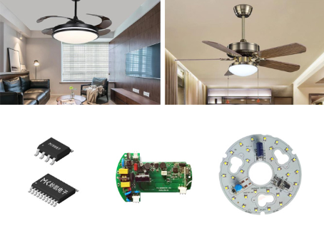 Silicon controlled dimming fan lamp scheme /i8692A+S4225M